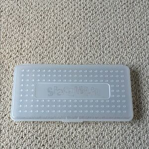 SpaceMaker Pencil Box Translucent Plastic Storage Case - Clear